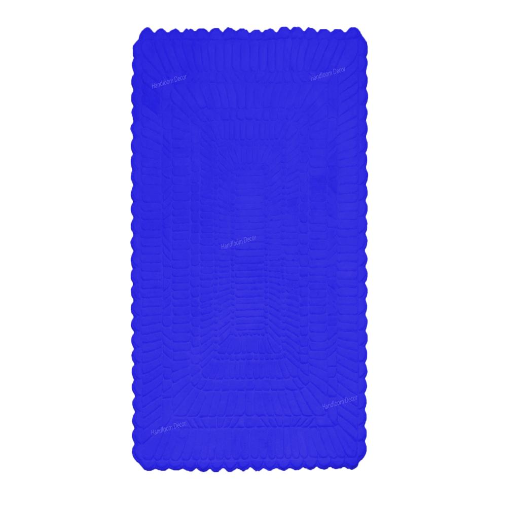 Blue Minimalist Tufted Rug