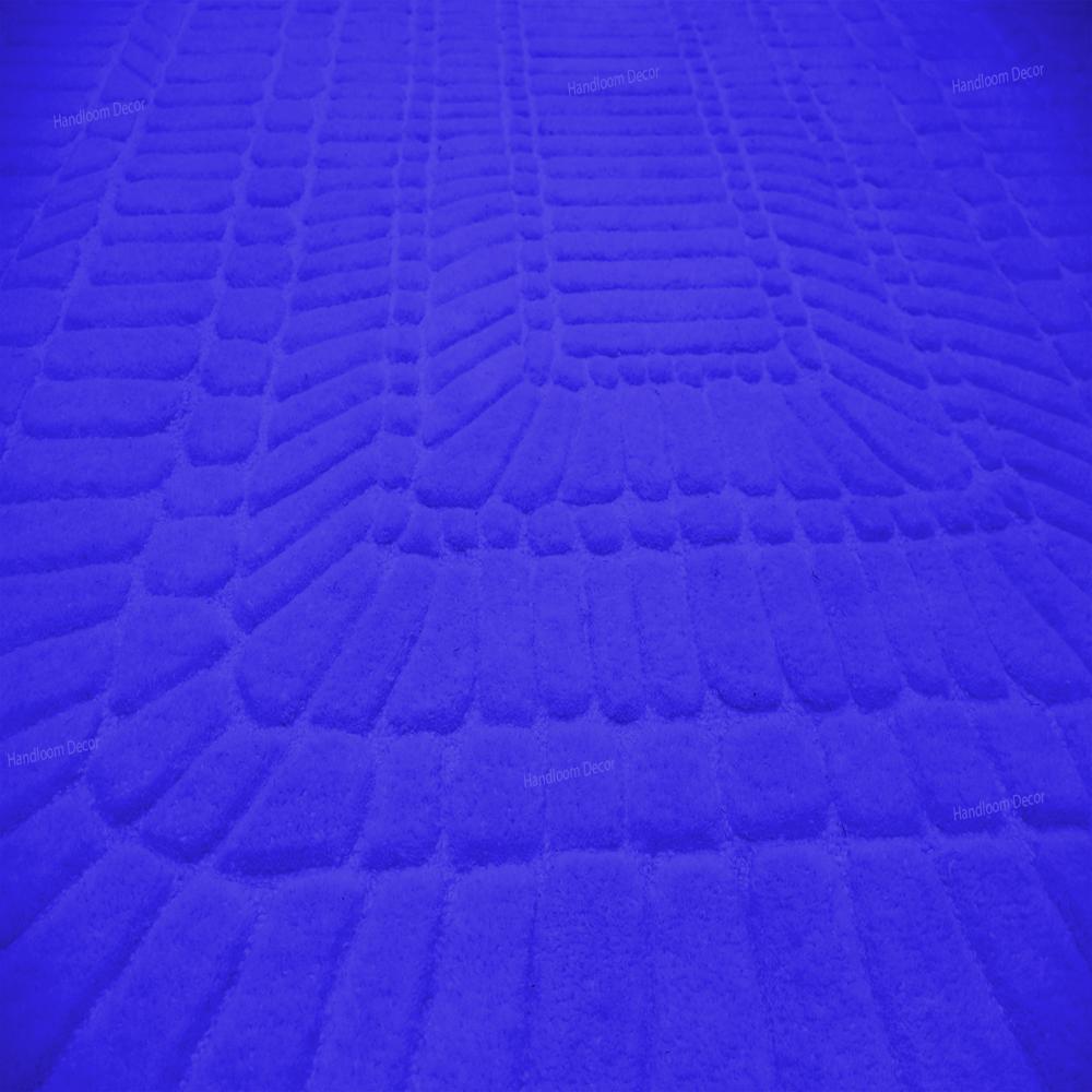 Blue Minimalist Tufted Rug