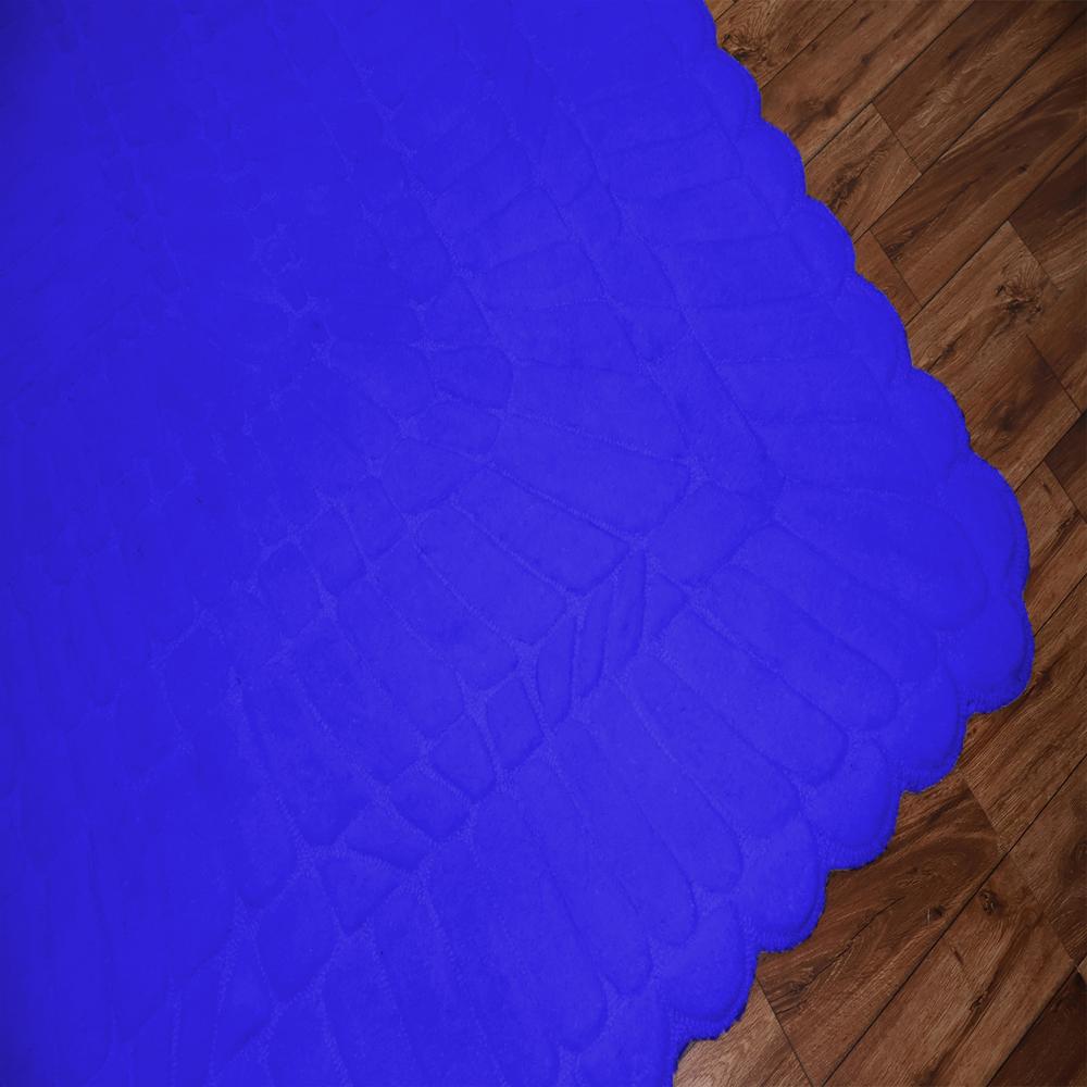Blue Minimalist Tufted Rug