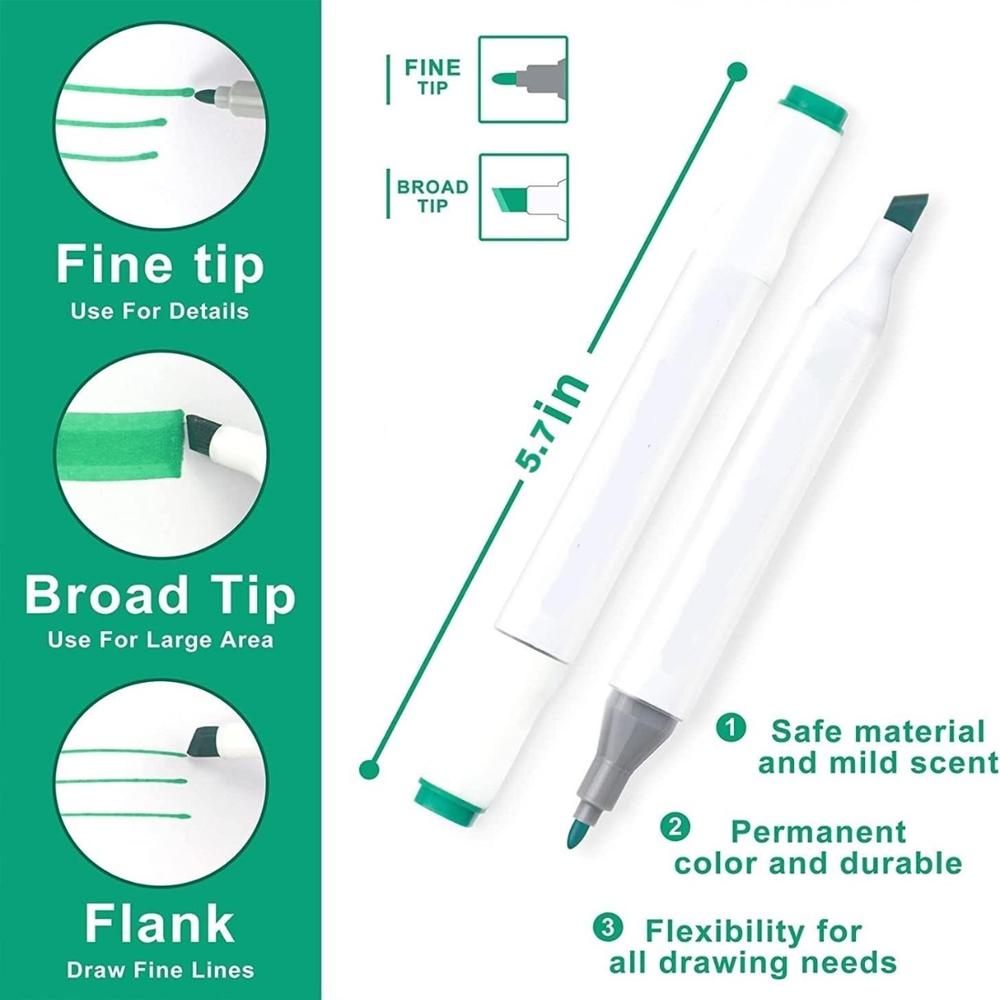 Multicolor Chisel Tip Permanent Marker Set