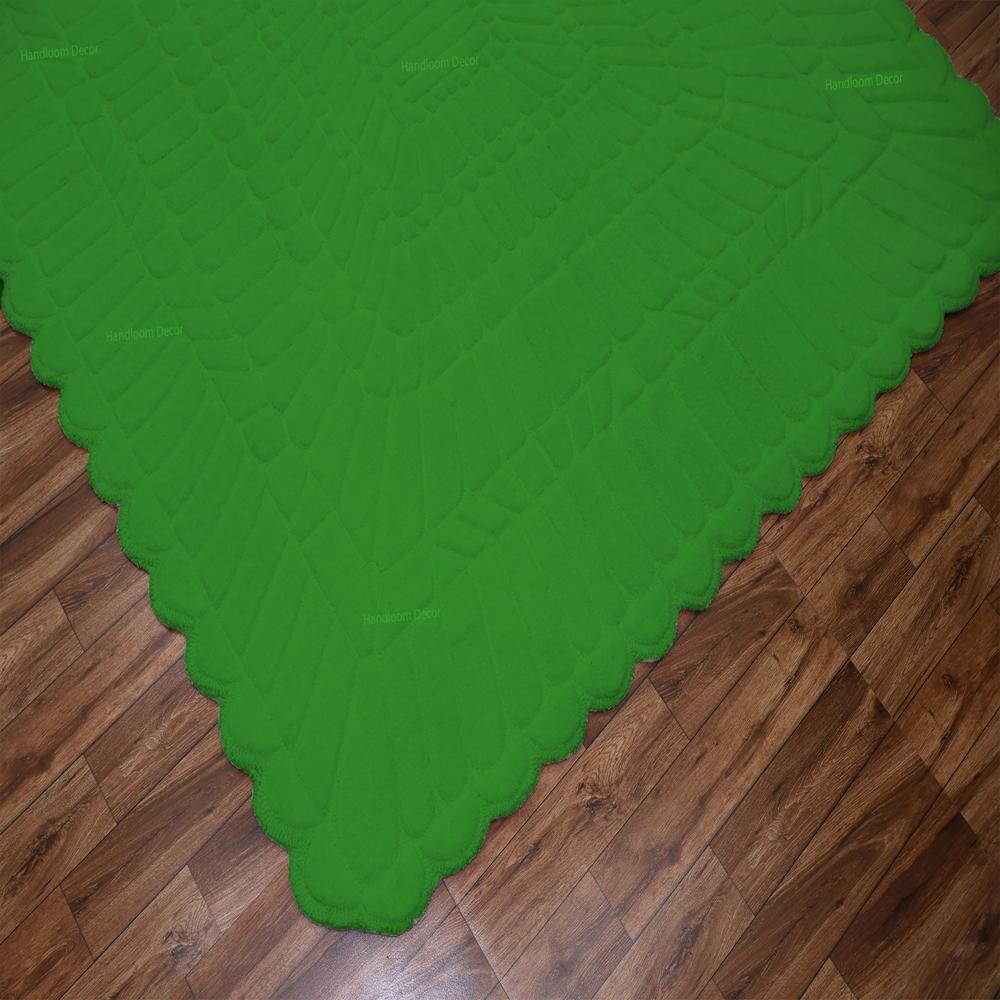 Green Minimalist Tufted Rug