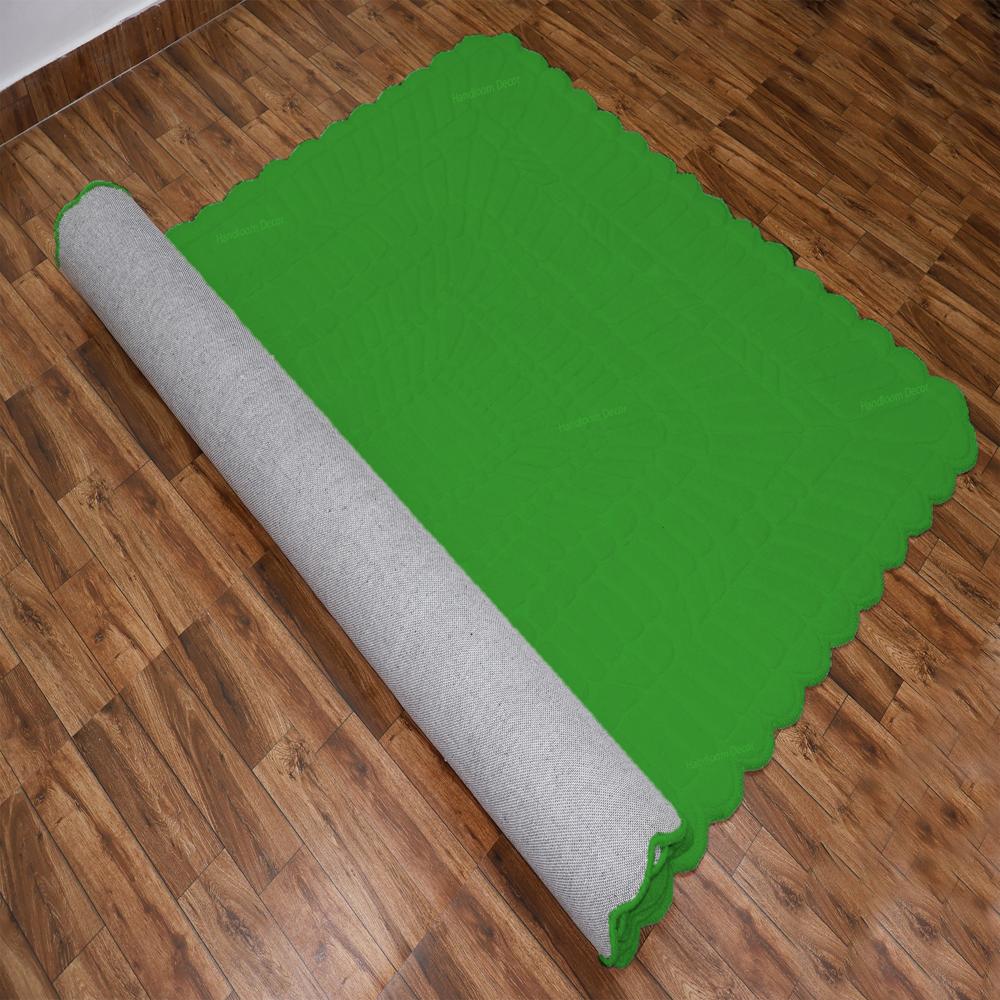 Green Minimalist Tufted Rug