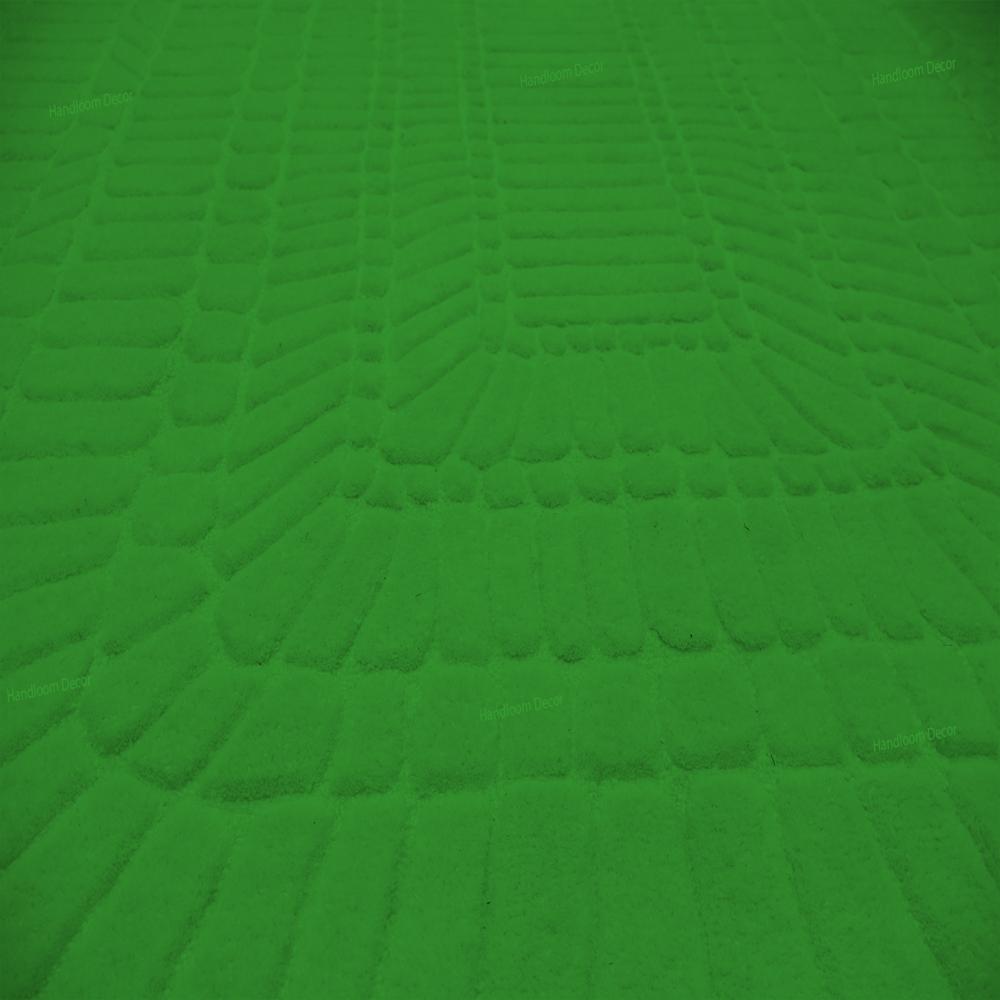 Green Minimalist Tufted Rug