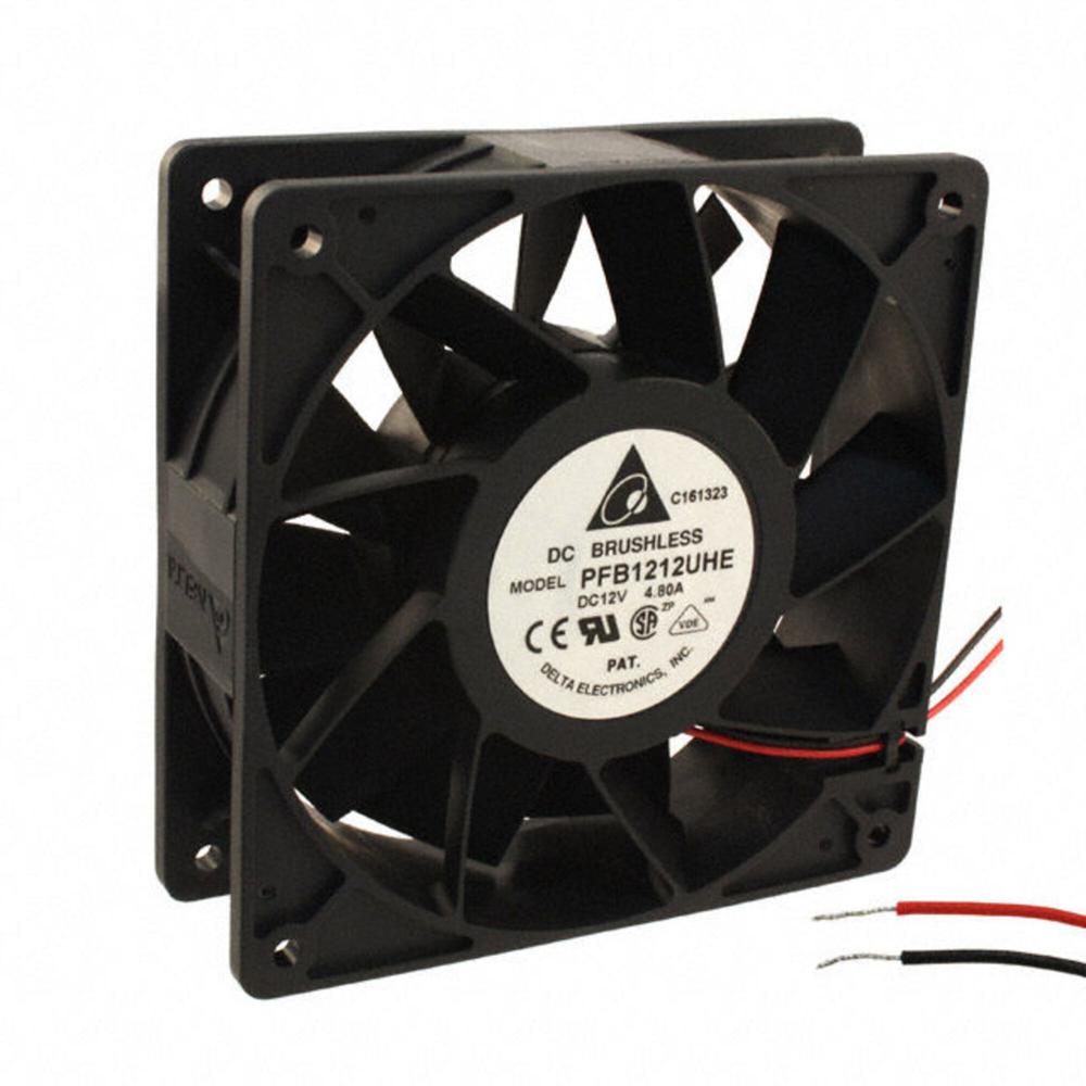 Delta Pfb1212Uhe 12V Dc 4.80A 12038Mm Ball Bearing Industrial Axial Cooling Fan - Blade Material: Plastic