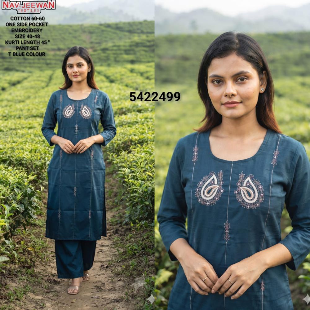 Kurti With Pant Set - Ethnic Region: Indian