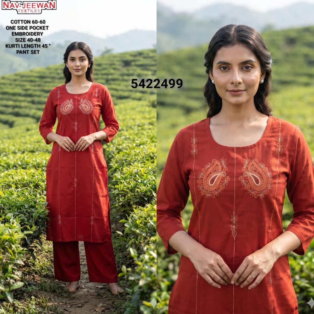 Kurti With Pant Set - Ethnic Region: Indian