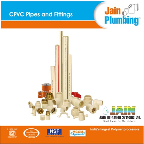 Jain Plumbing Cpvc Pipes & Fittings | Durable Hot & Cold Water Plumbing Solutionjain Plumbing Cpvc Pipes & Fittings | Durable Hot & Cold Water Plumbing Solution 3 Mtr - Application: Home Construction