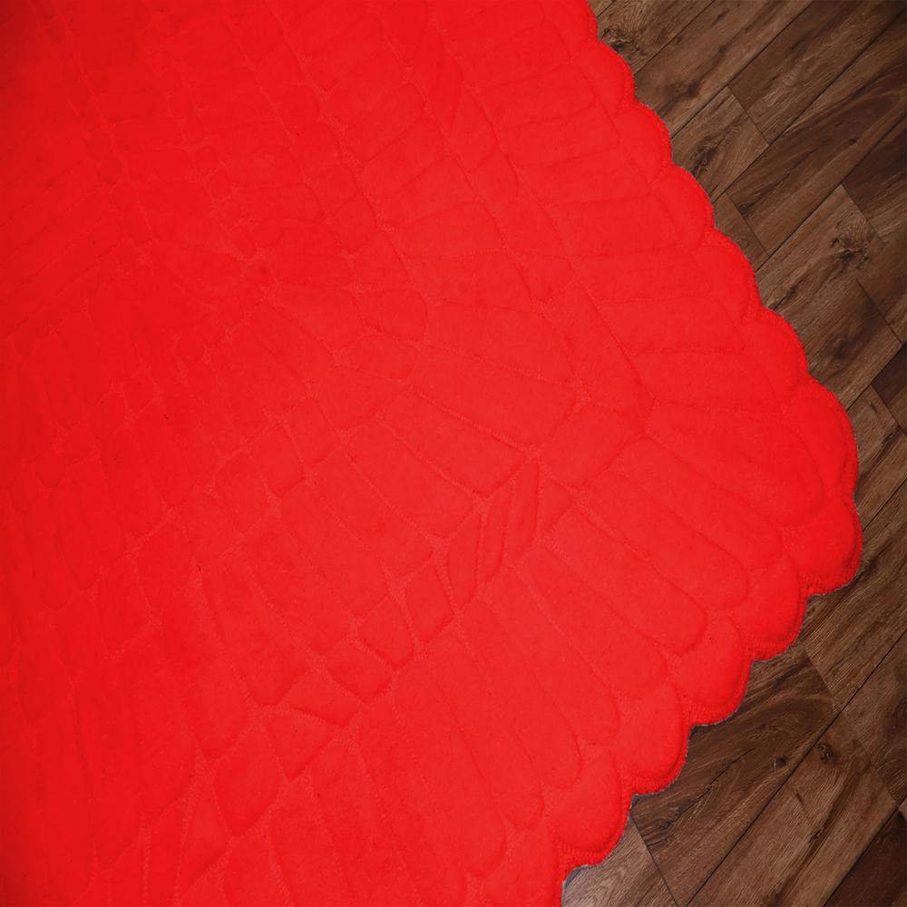 Red Minimalist Tufted Rug