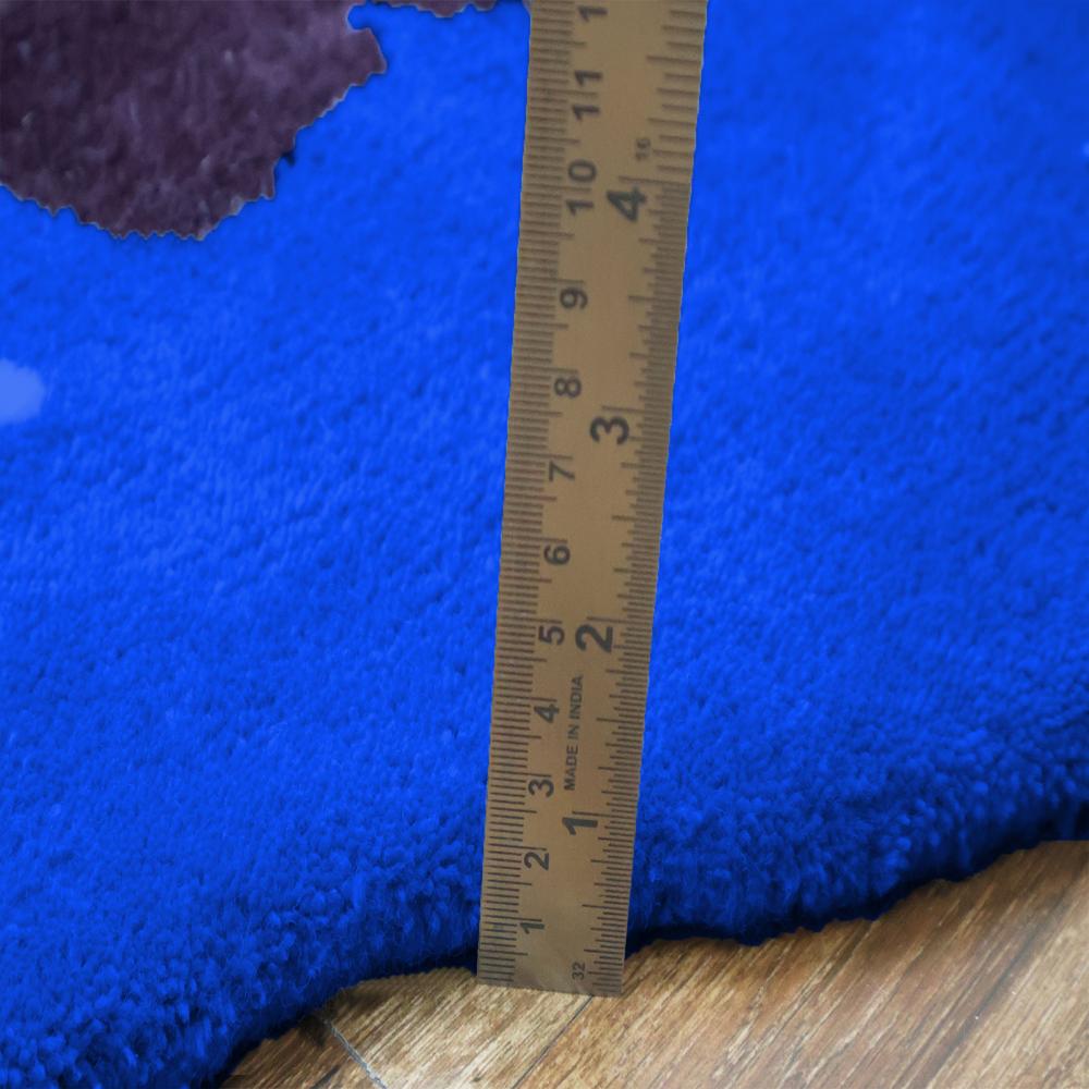 Blue Abstract Tufted Rug