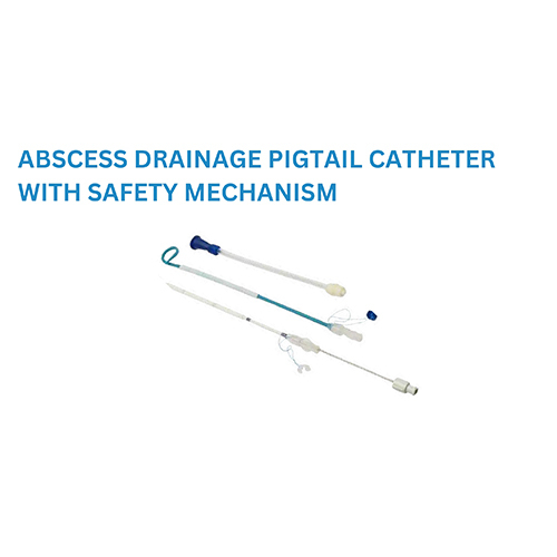 Abscess Drainage Pigtail Catheter With Safety Mechanism
