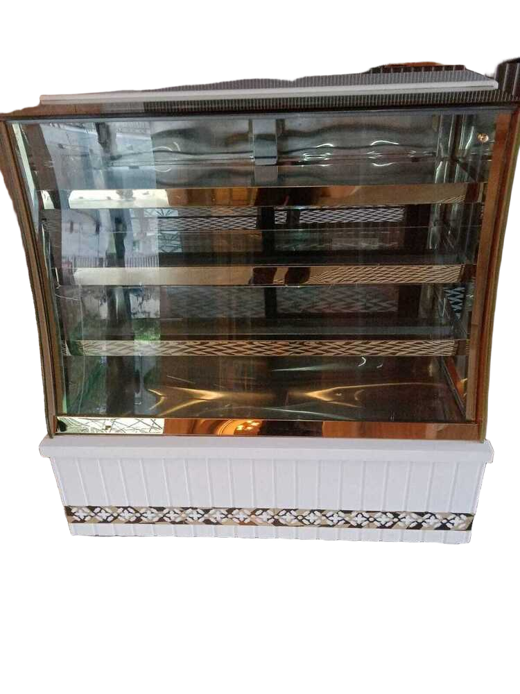 Stainless Steel Curved or Bent Glass Sweet Display Counter