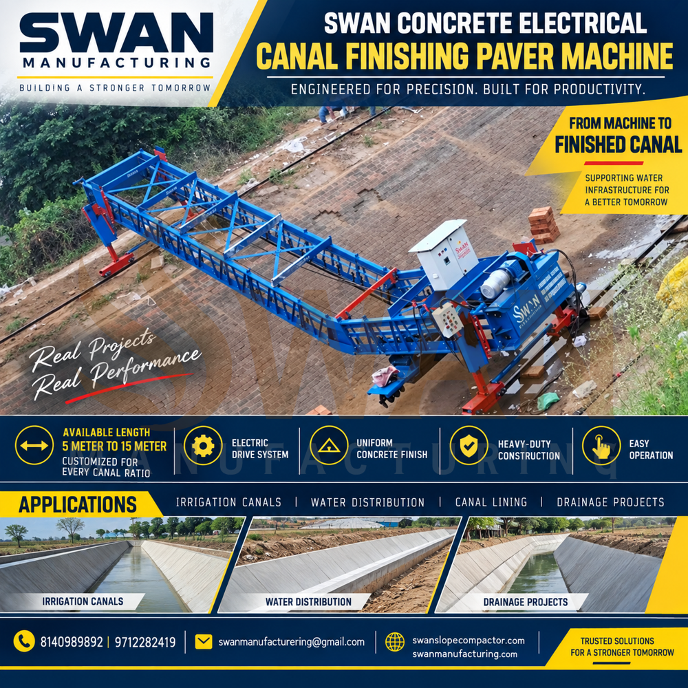 Concrete Finishing Canal Paver Machine