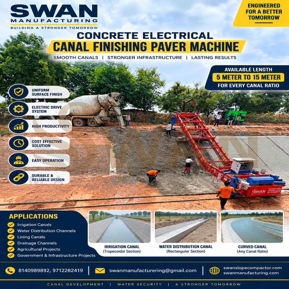 Concrete Finishing Canal Paver Machine