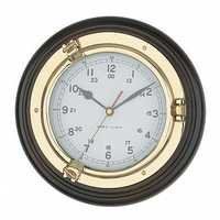 Brass Plated Porthole Marine Clock