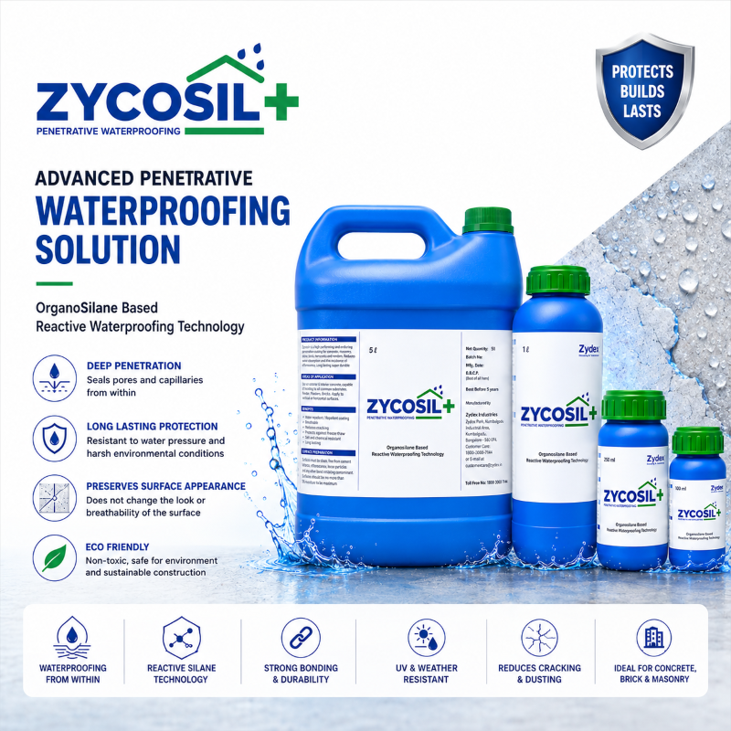 Zycosil+ 100% Silane Water Repellent & Sealer Nano Chemical for Wall, Concrete & Waterproofing 
