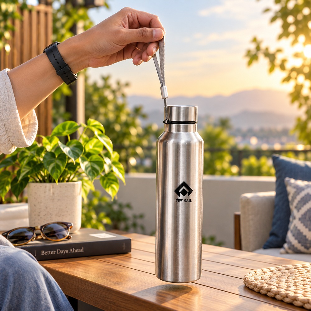 Water Bottle Stainless Steel, Eco Friendly, 304 Grade Stainless Steel, Durable, Leak Proof, Lid with Silicone