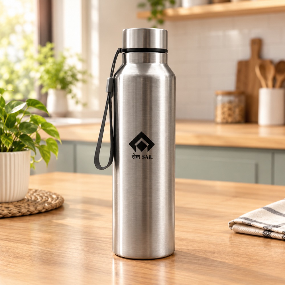 Water Bottle Stainless Steel, Eco Friendly, 304 Grade Stainless Steel, Durable, Leak Proof, Lid with Silicone