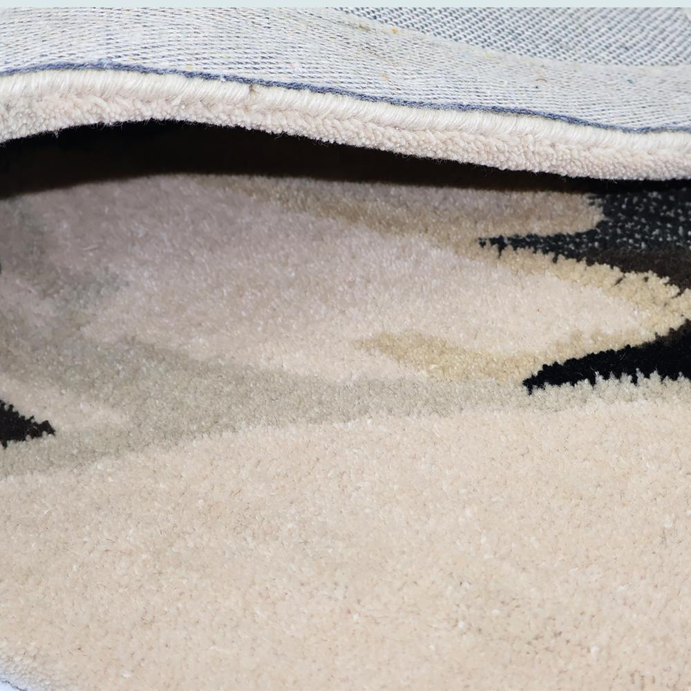 Brown Abstract Botanical Hand-Tufted Area Rug