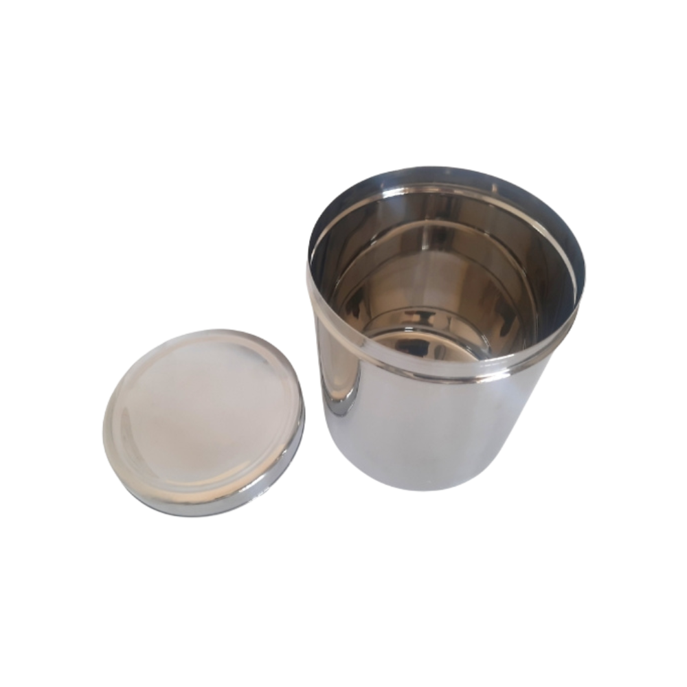 SAIL SALEM Stainless Steel Platinum Container Dabba- 4 Ltr, 5 Ltr, 6 Ltr, 7Ltr, 8 Ltr |Premium Food Storage Container with Lid | Rust Free Kitchen Storage Box