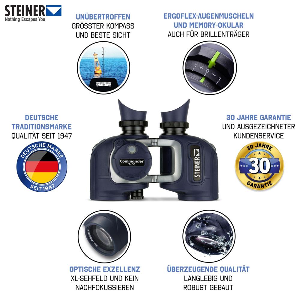 Steiner Commander 7x50C Binocular with Compass