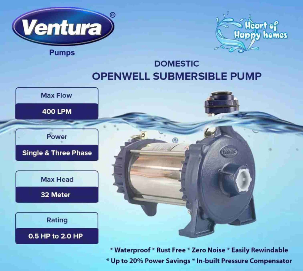 400LPM Domestic Openwell Submersible Pump