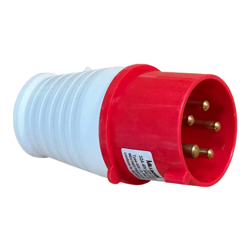 Red 32A-5 Pin Industrial Socket