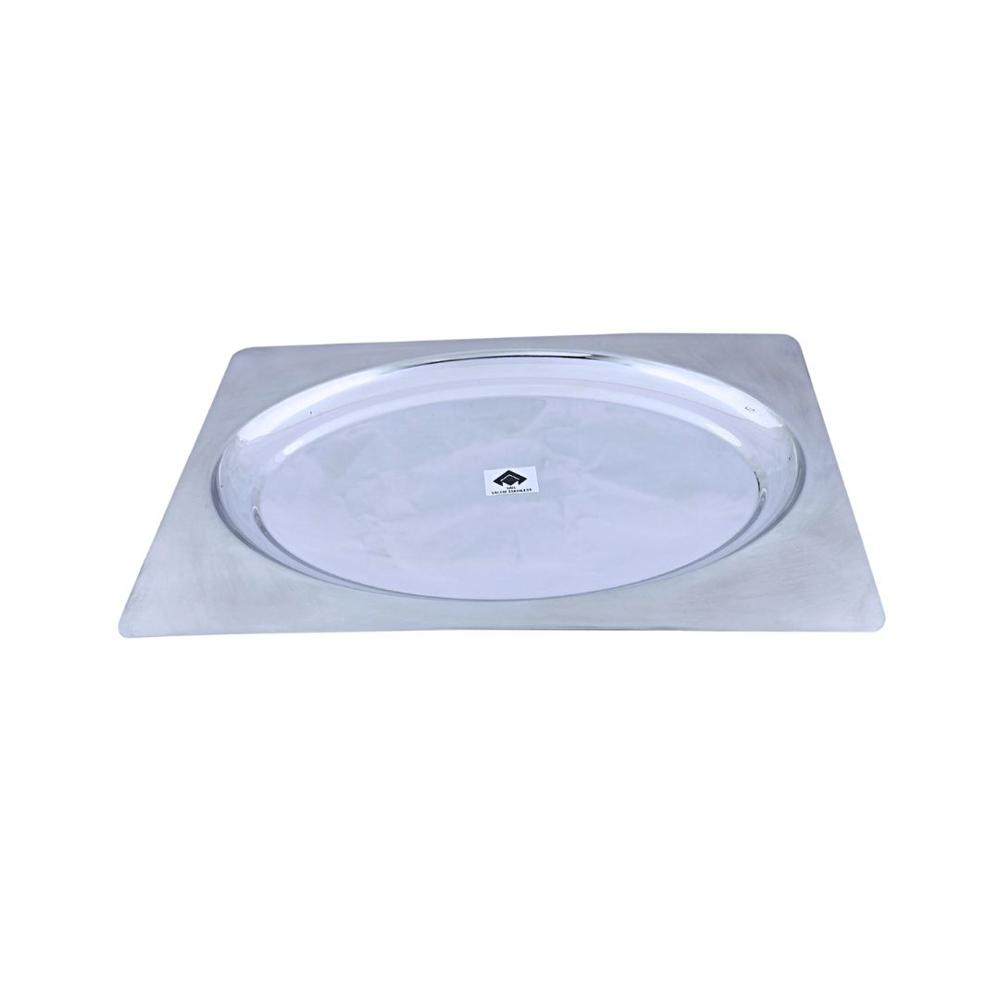 Stainless Steel Matt Finish Rice Tray: Odyssey, Serving Tray, Sturdy Tray, 304 Grade, SAIL SALEM Stainless Tray, Designer Tray