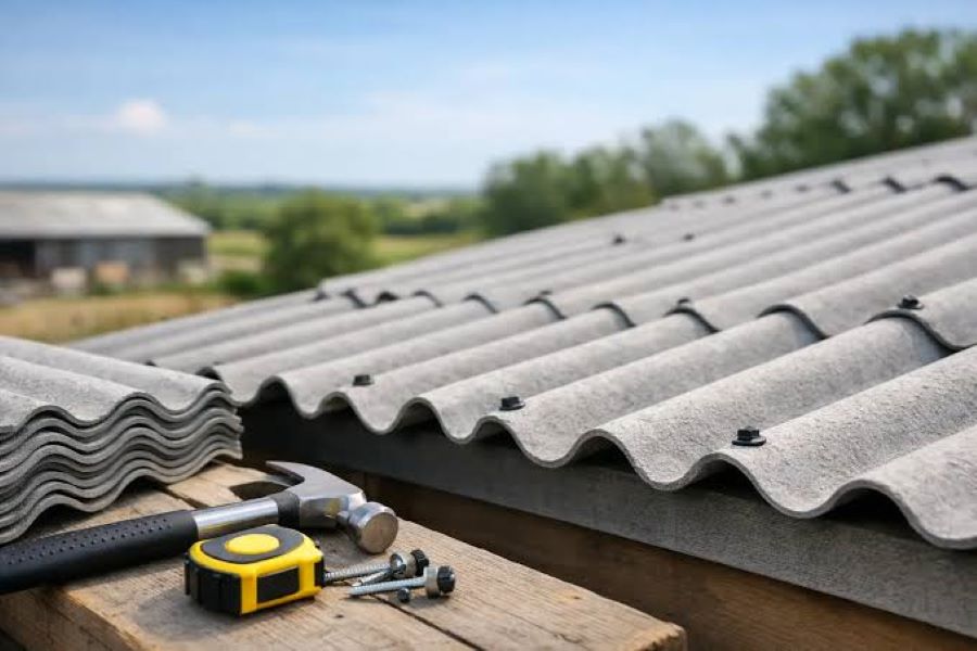 Fiber Cement Roofing Sheets 1 Meter Width Durable Weather Resistant Roofing Panel