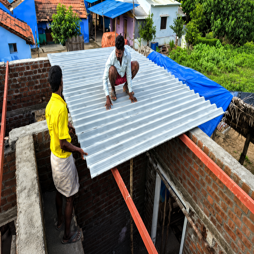 Cement Roofing Sheets 1 Meter Width for Durable Weather Resistant Industrial & Residential Roofs