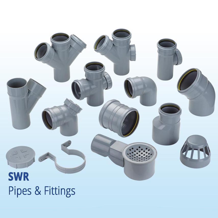 SWR Pipes & Fittings (RRJ  Rubber Ring Joint) | Durable Sewerage & Waste Water Plumbing