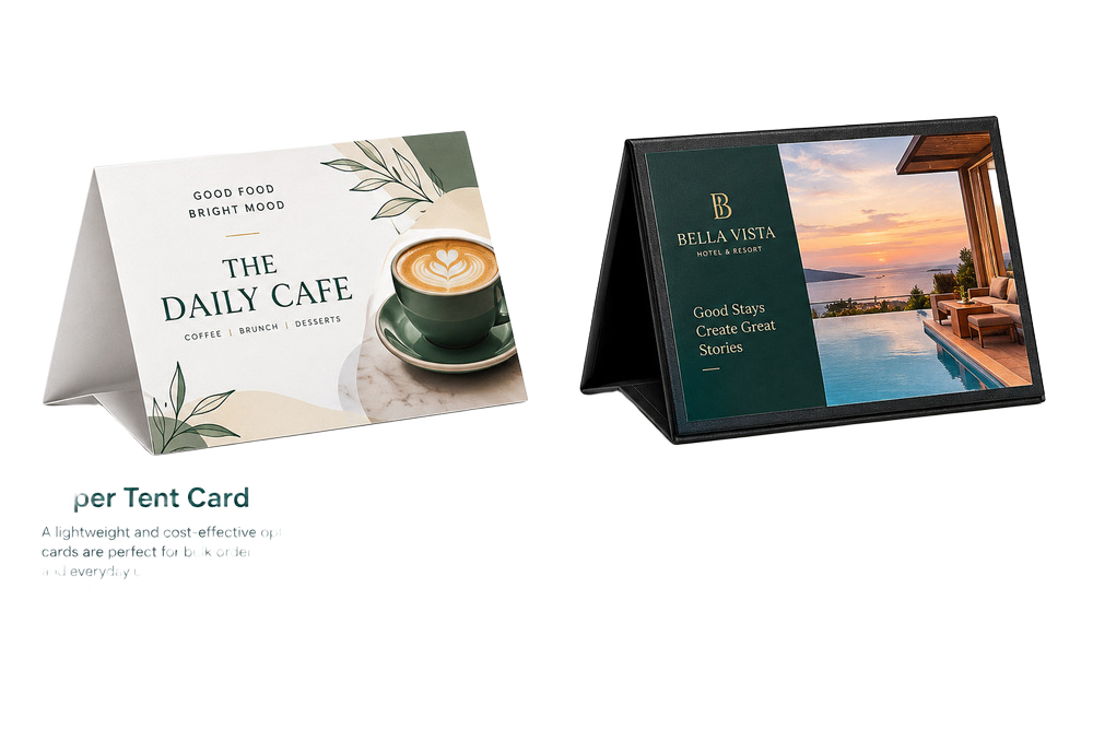 Paper And Bound Tent Cards Printing Service