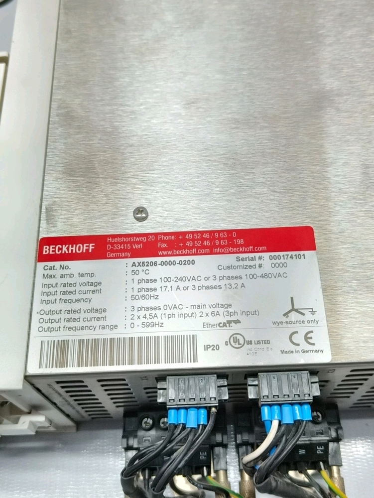 Beckhoff Digital Compact Servo Drive - Application: High-Speed Packaging Machinery And Rotary Indexing Tables