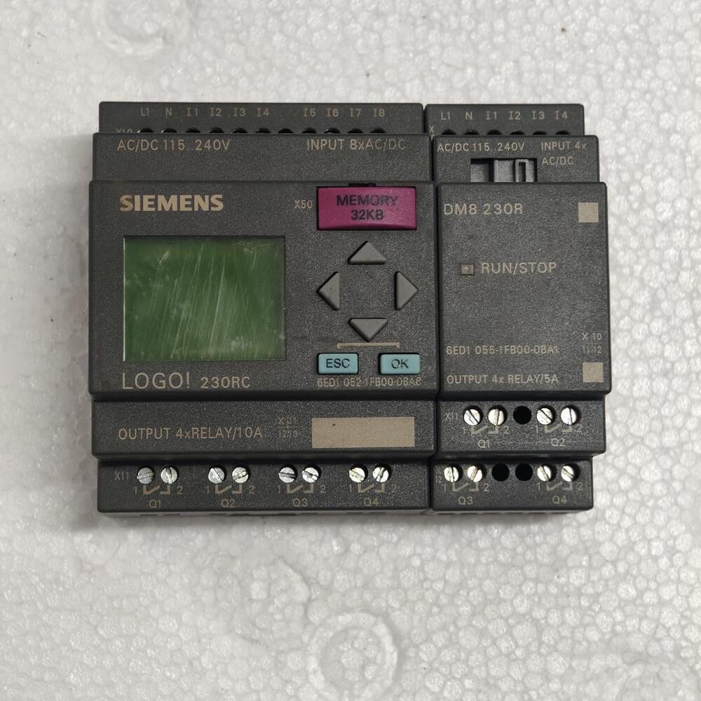 Siemens Logo! 230Rc Logic Controller Set With Dm8 230R Digital Expansion Module - Mounting Type: 35Mm Standard Din Rail Mounting / Wall Mounting