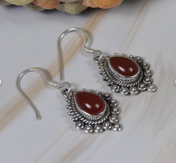 Natural Carnelian Earrings