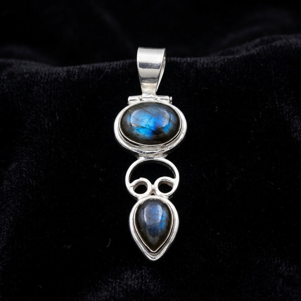 Handmade Micro Insert Oval Pear Gemstone Necklace Chain
