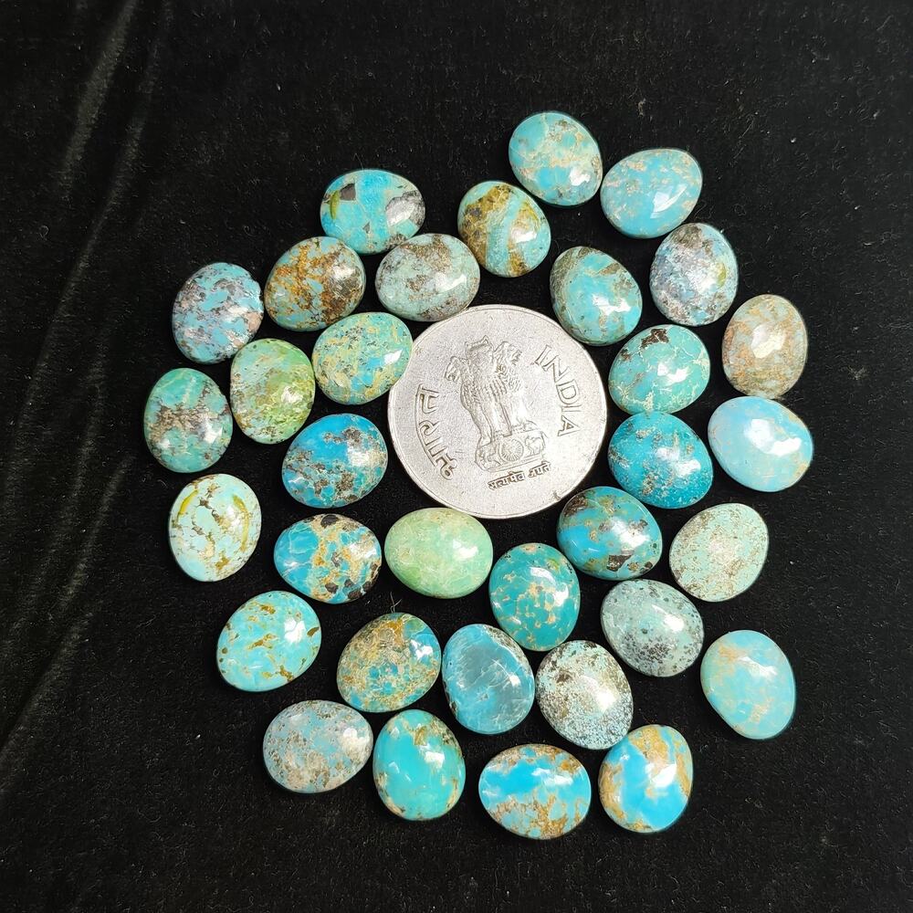 Natural Turquoise Oval Briolette Loose Gemstone