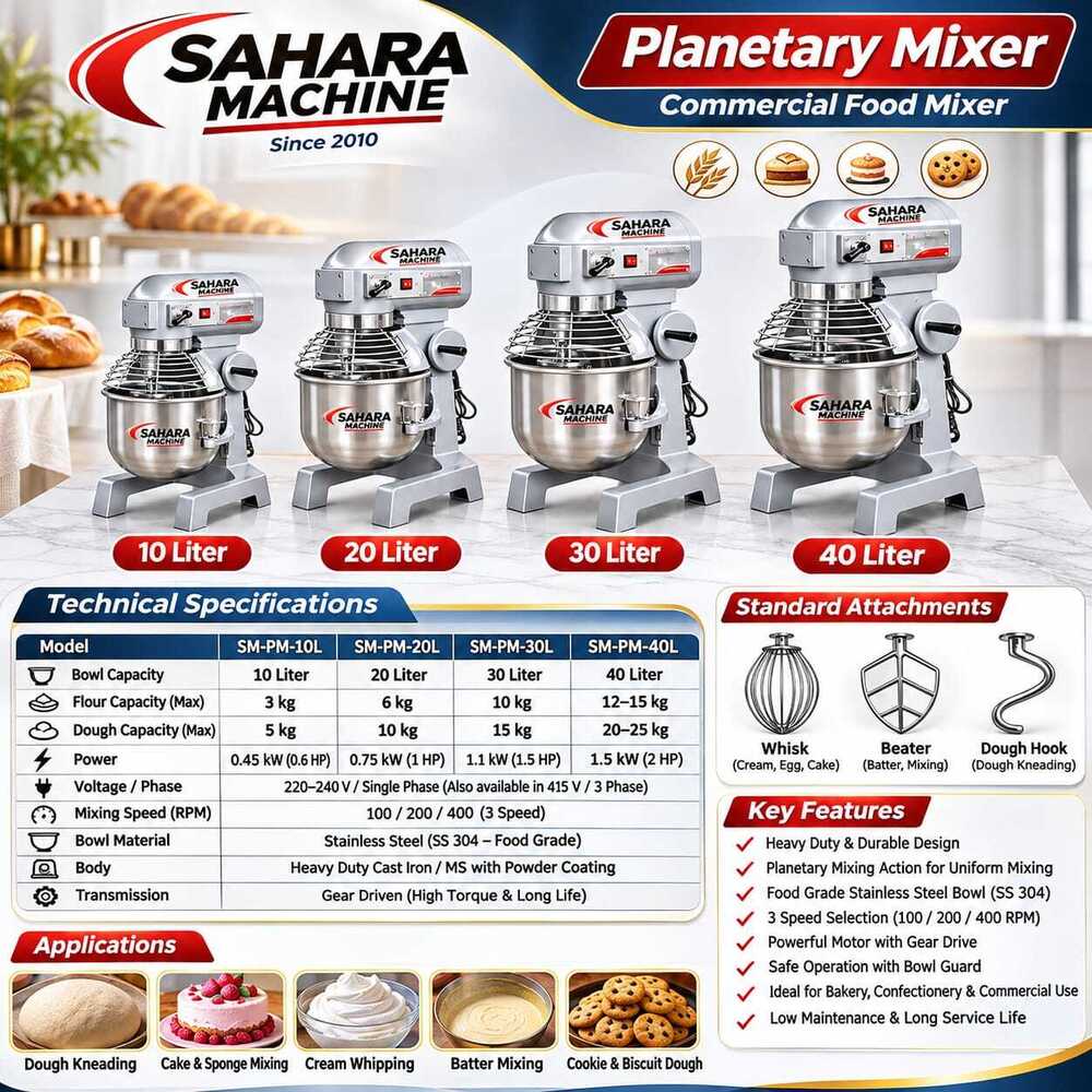 Metal Planetary Mixer - Color: Silver