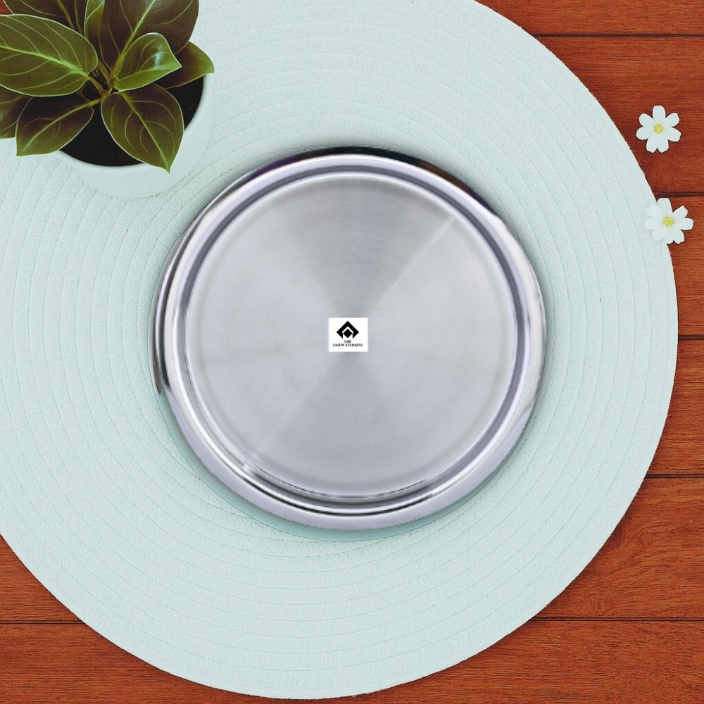 Matt Finish Full/Half Plate Thali, Premium Stainless Steel Dining Plate, Food Grade, Rust & Crack Free