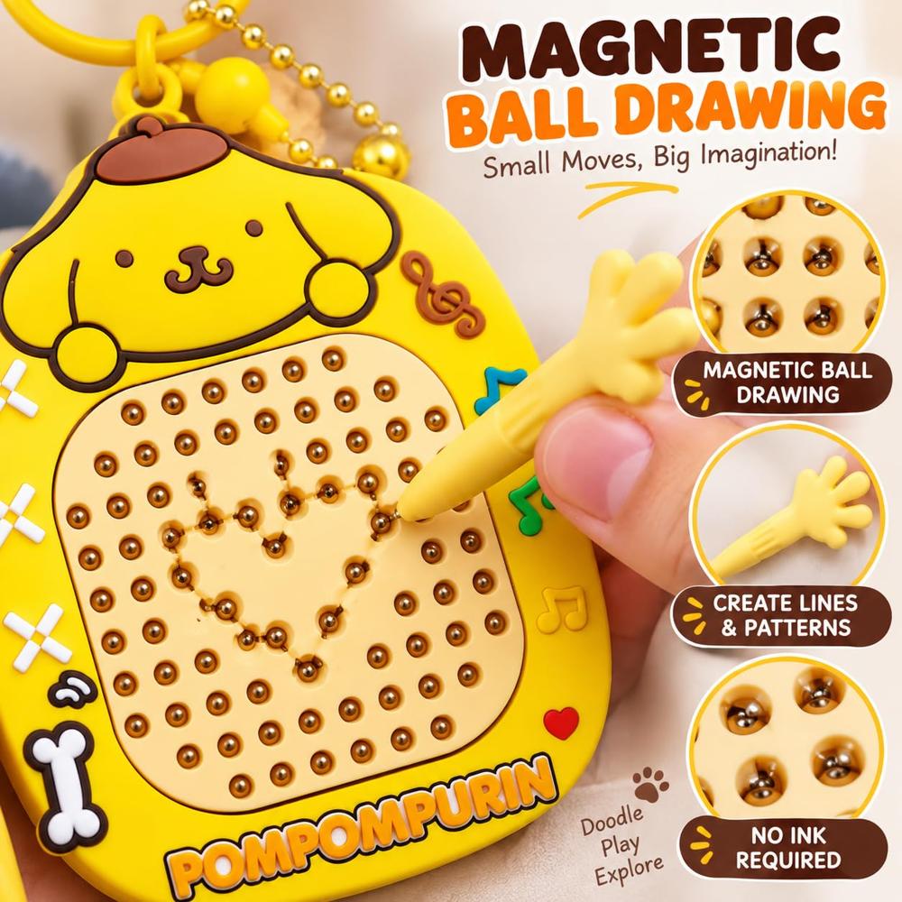 Cartoon Character Magnetic Drawing Board Keychain