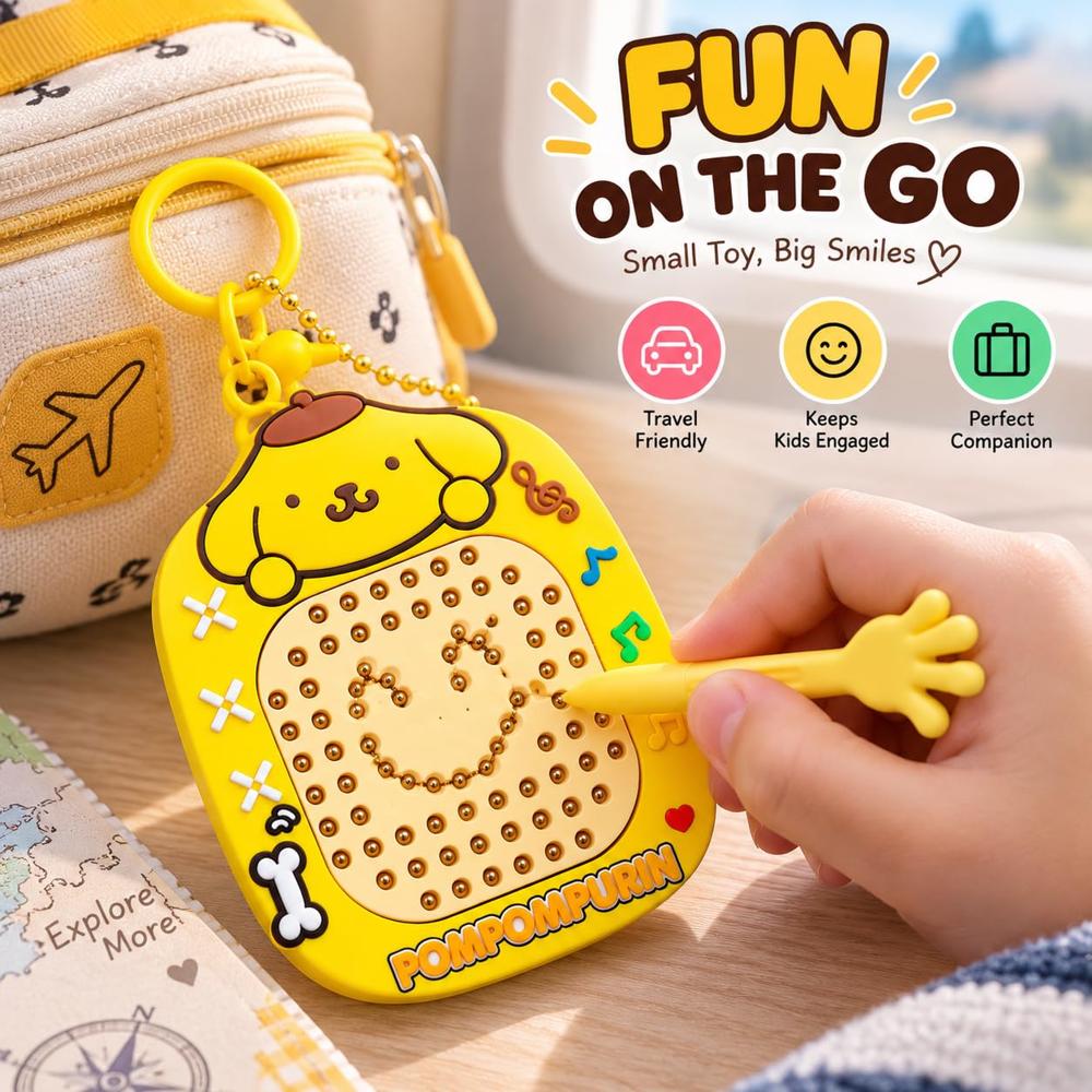 Cartoon Character Magnetic Drawing Board Keychain