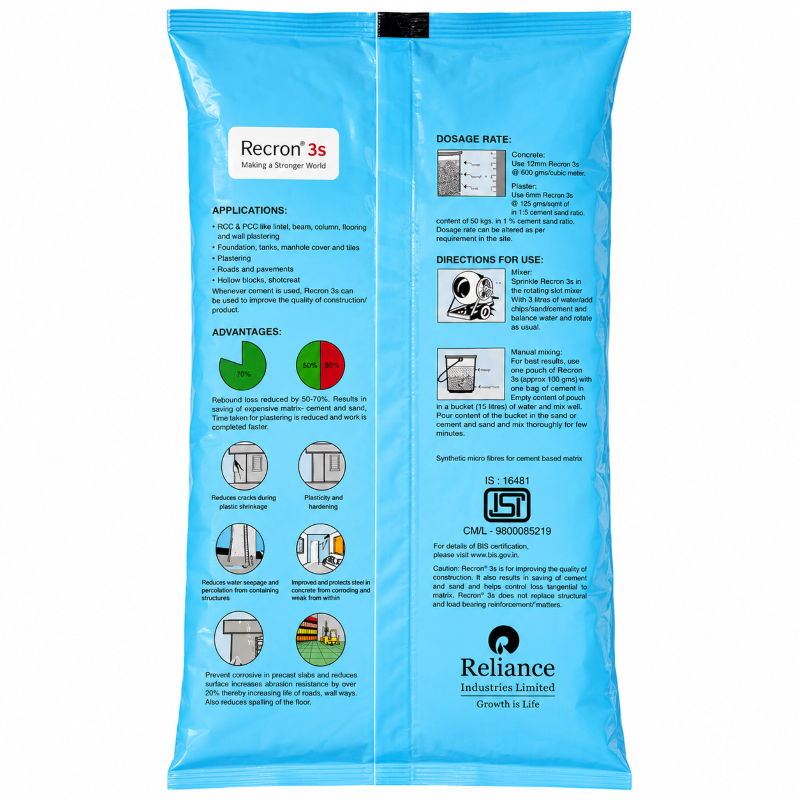 6 MM Construction Polypropylene Fibre Plaster Additive & Crack Control Fiber