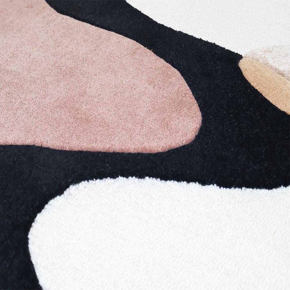 Modern Organic Earth-Tone Abstract Rug