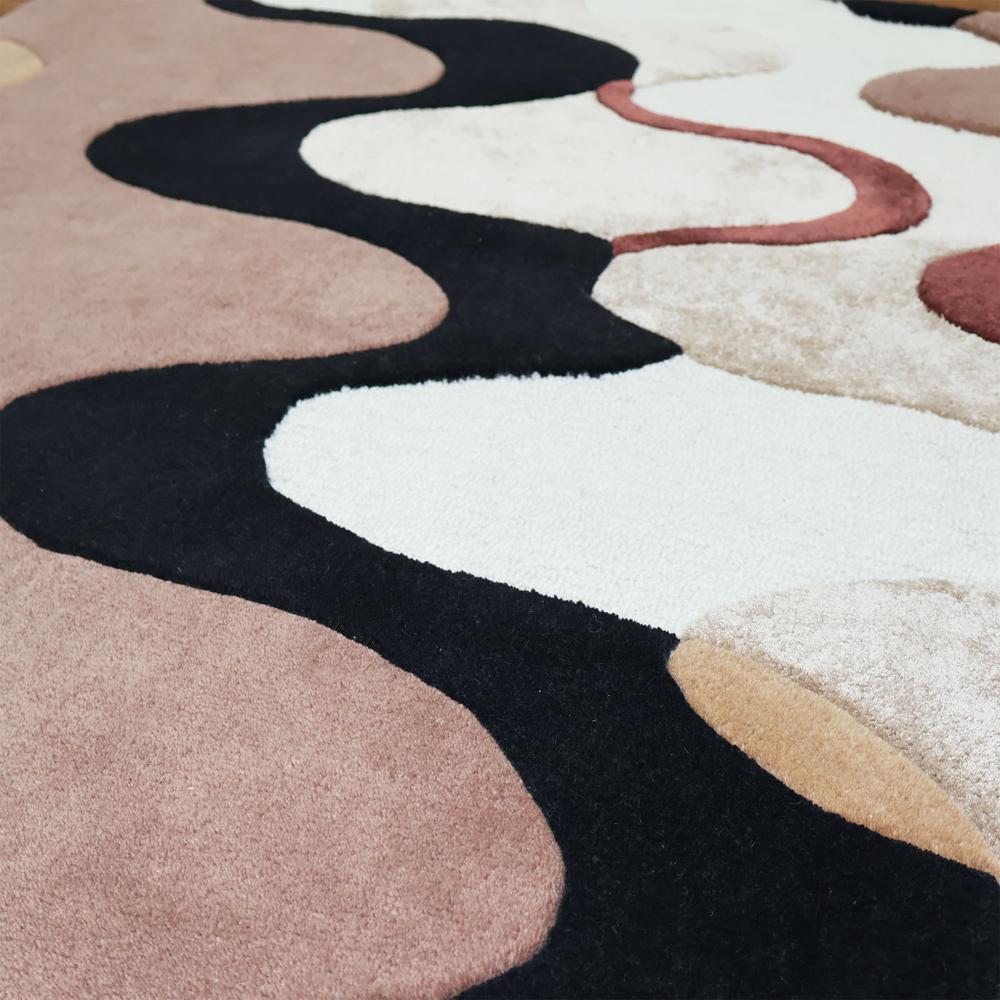 Modern Organic Earth-Tone Abstract Rug