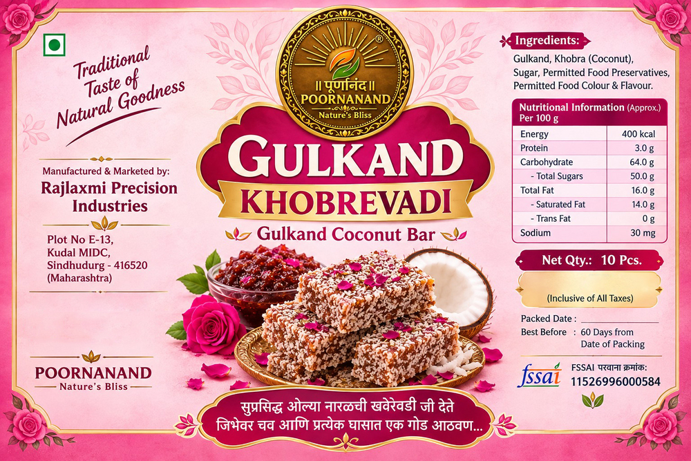 Gulkand Coconut Bar Khobrevadi