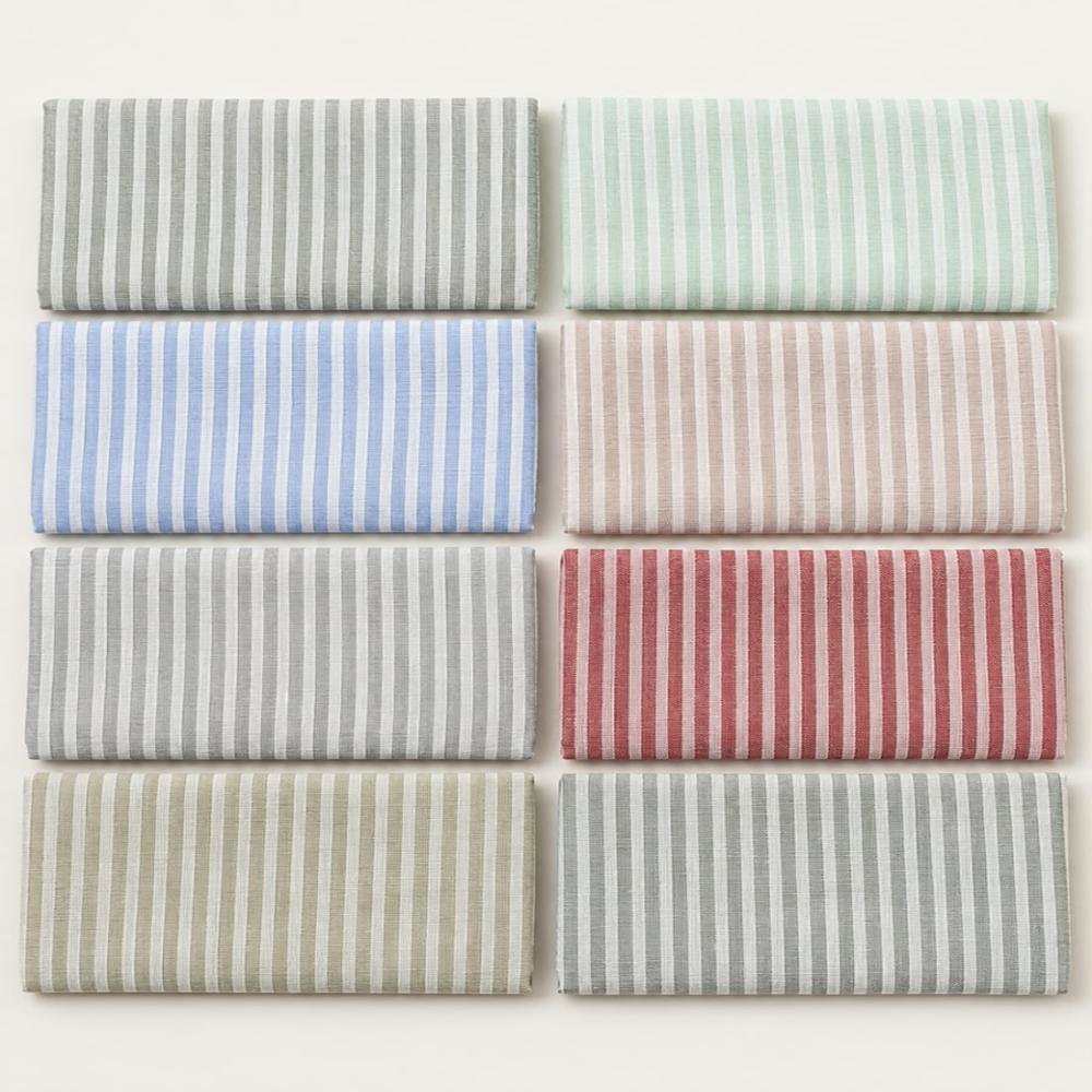 Polycotton Slub Oxford Stripe Shirting Fabric 58'