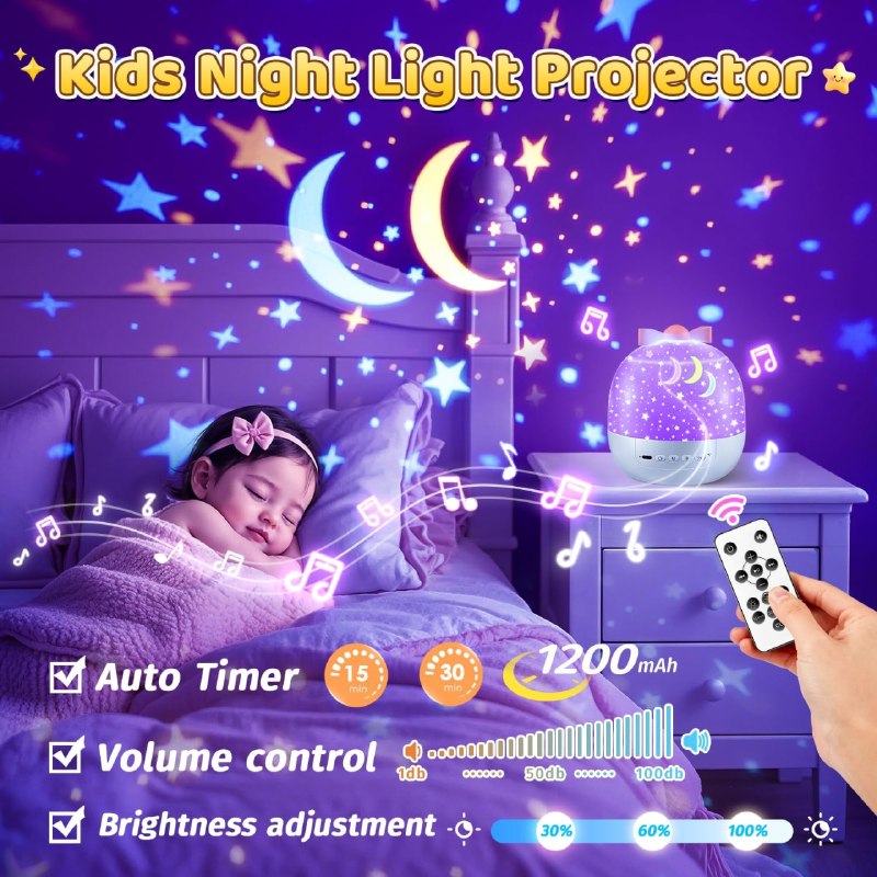 Kids Night Light Projector