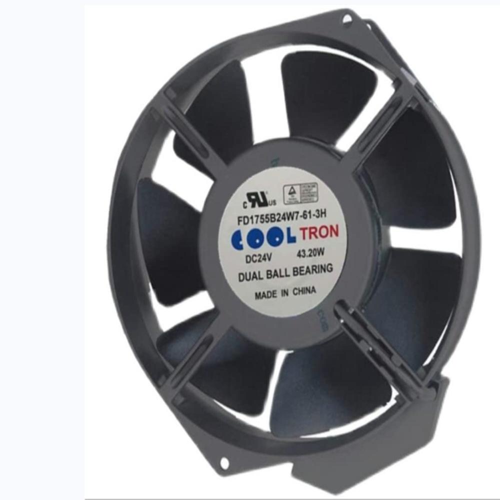 Cooltron Fd1755B24W7 24V Dc 43.2W 17255Mm Ball Bearing Industrial Axial Cooling Fan - Blade Material: Plastic