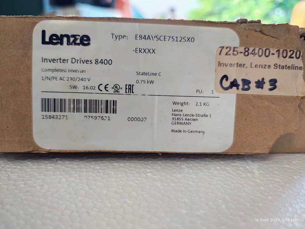Lenze Inverter Drives 8400 Stateline C Vfd - Application: Belt Conveyors & Material Handling Systems