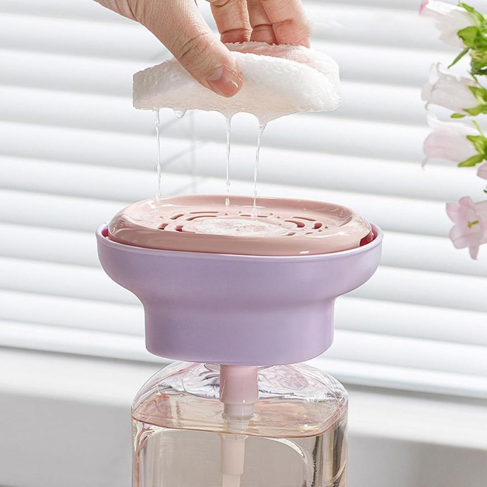 Plastic Soap Dispenser Sponge Holder - Color: Multi