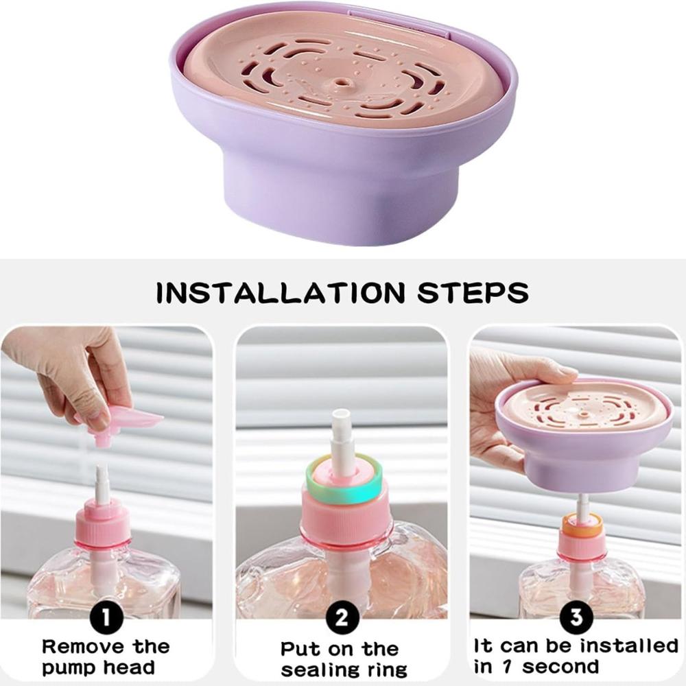 Plastic Soap Dispenser Sponge Holder - Color: Multi